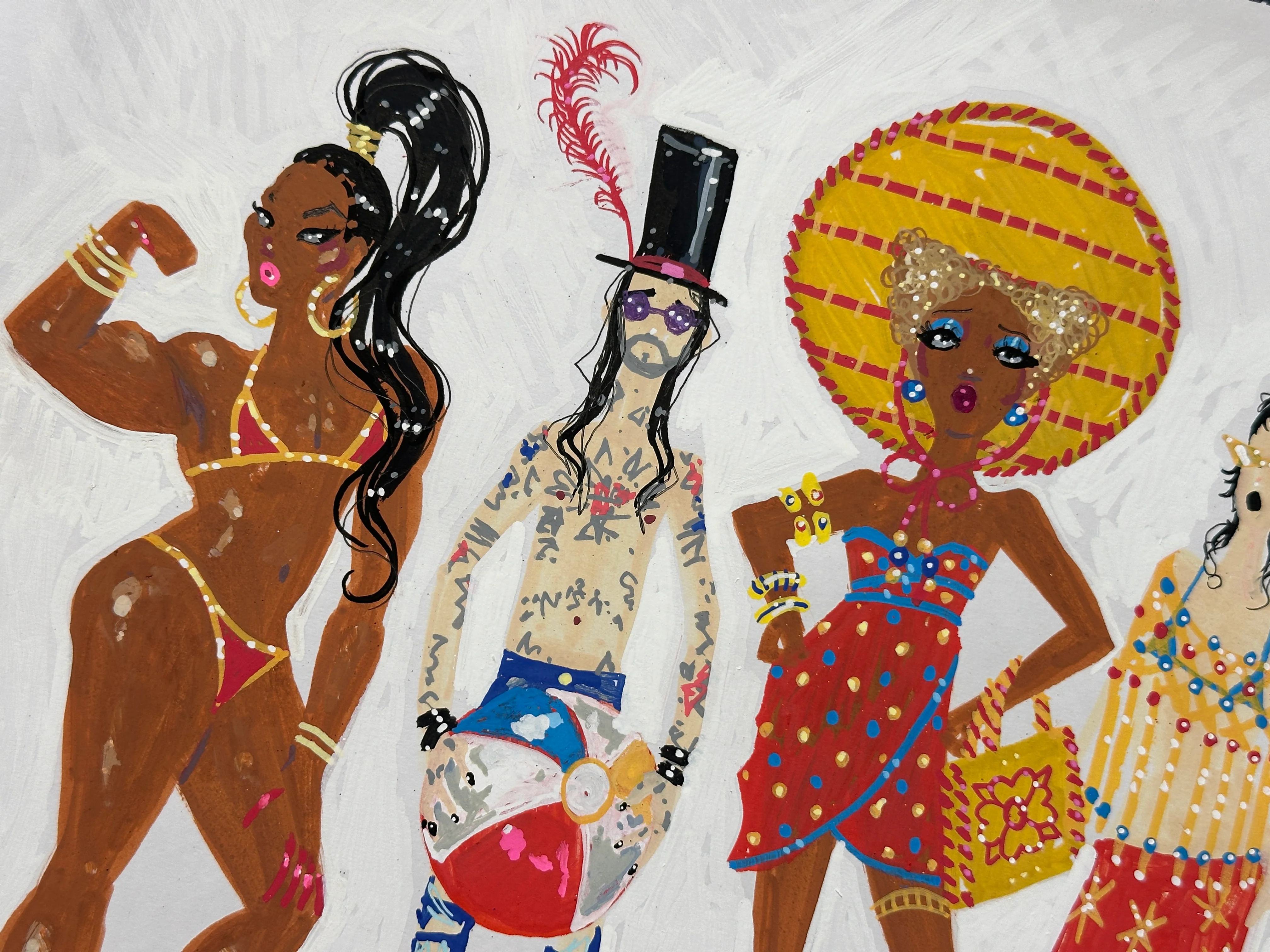 "Beach Day" Original Illustration - Image 4