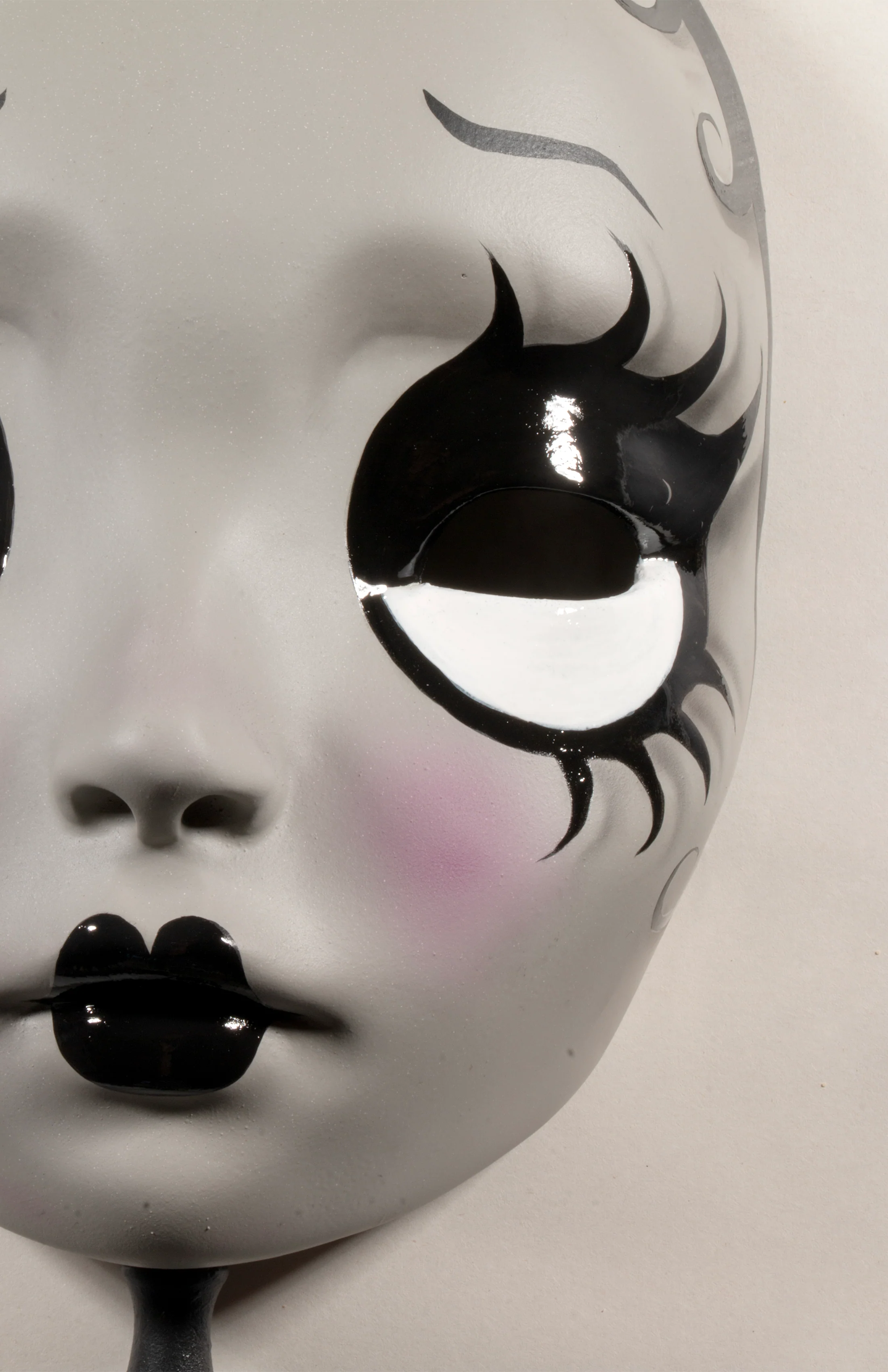 Grayscale "Boop" Art Mask #6 - Image 3