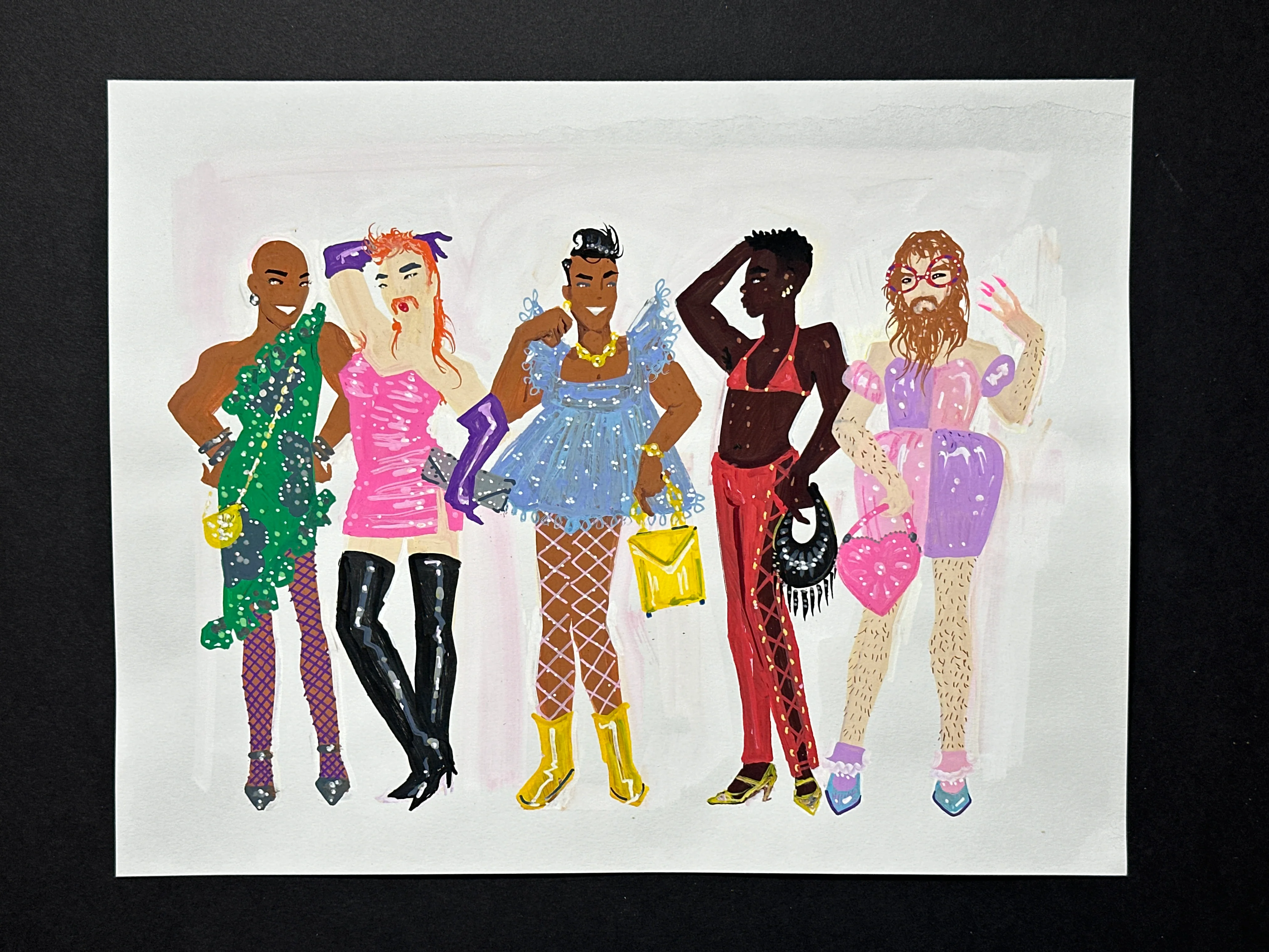 "Boys in Dresses" Original Illustration