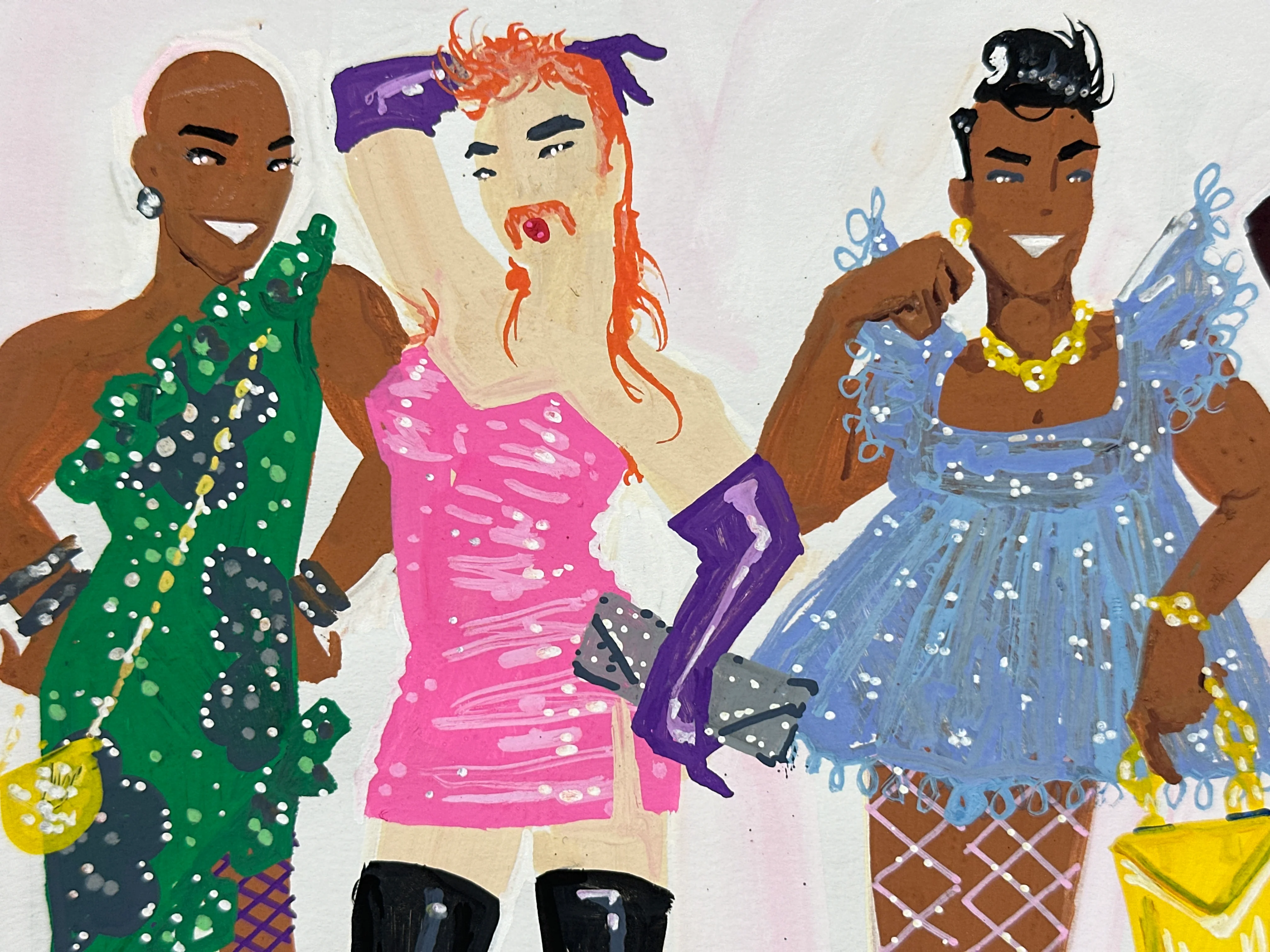 "Boys in Dresses" Original Illustration - Image 4