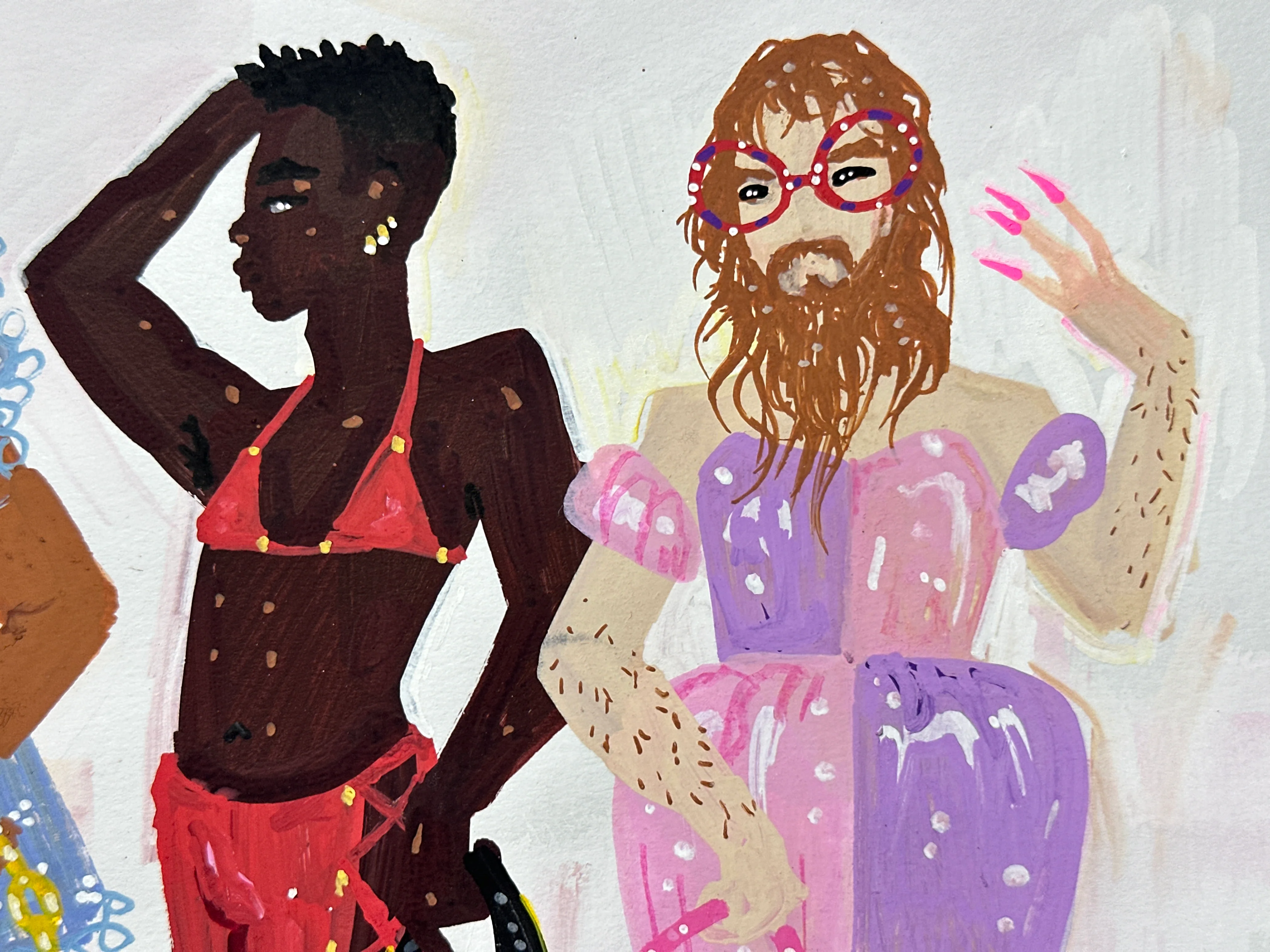 "Boys in Dresses" Original Illustration - Image 5