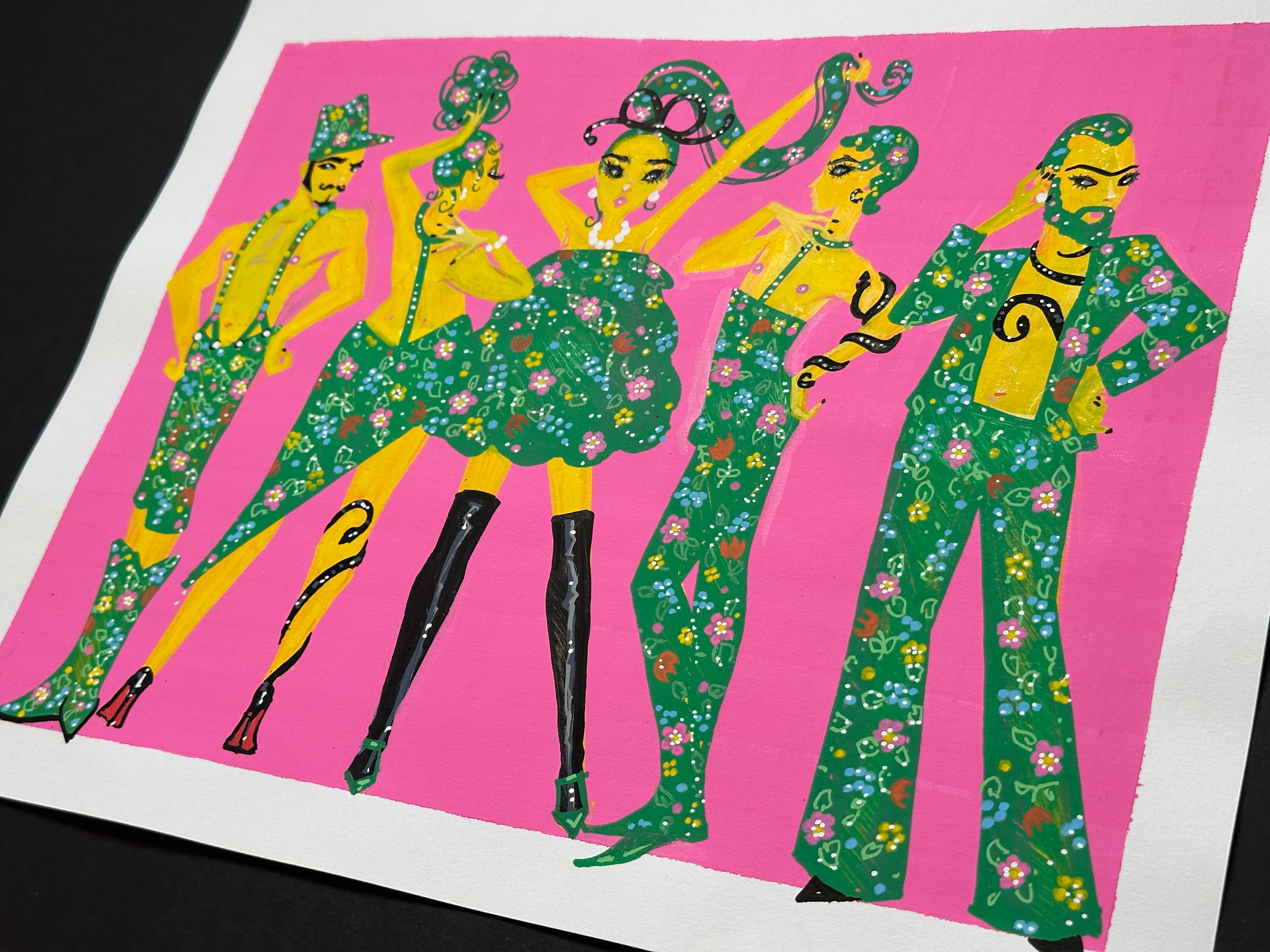"Green Floral" Original Illustration - Image 3
