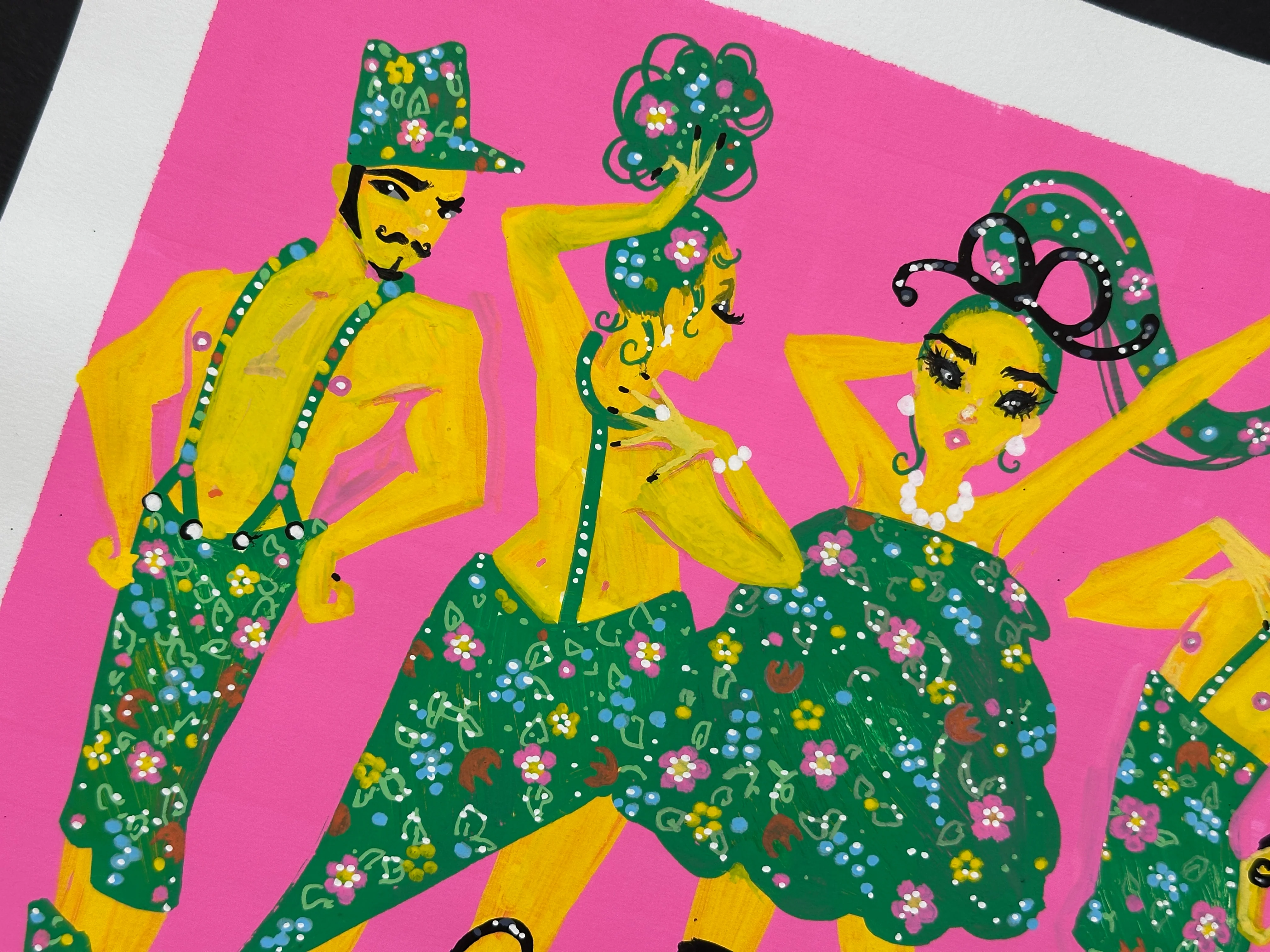 "Green Floral" Original Illustration - Image 4