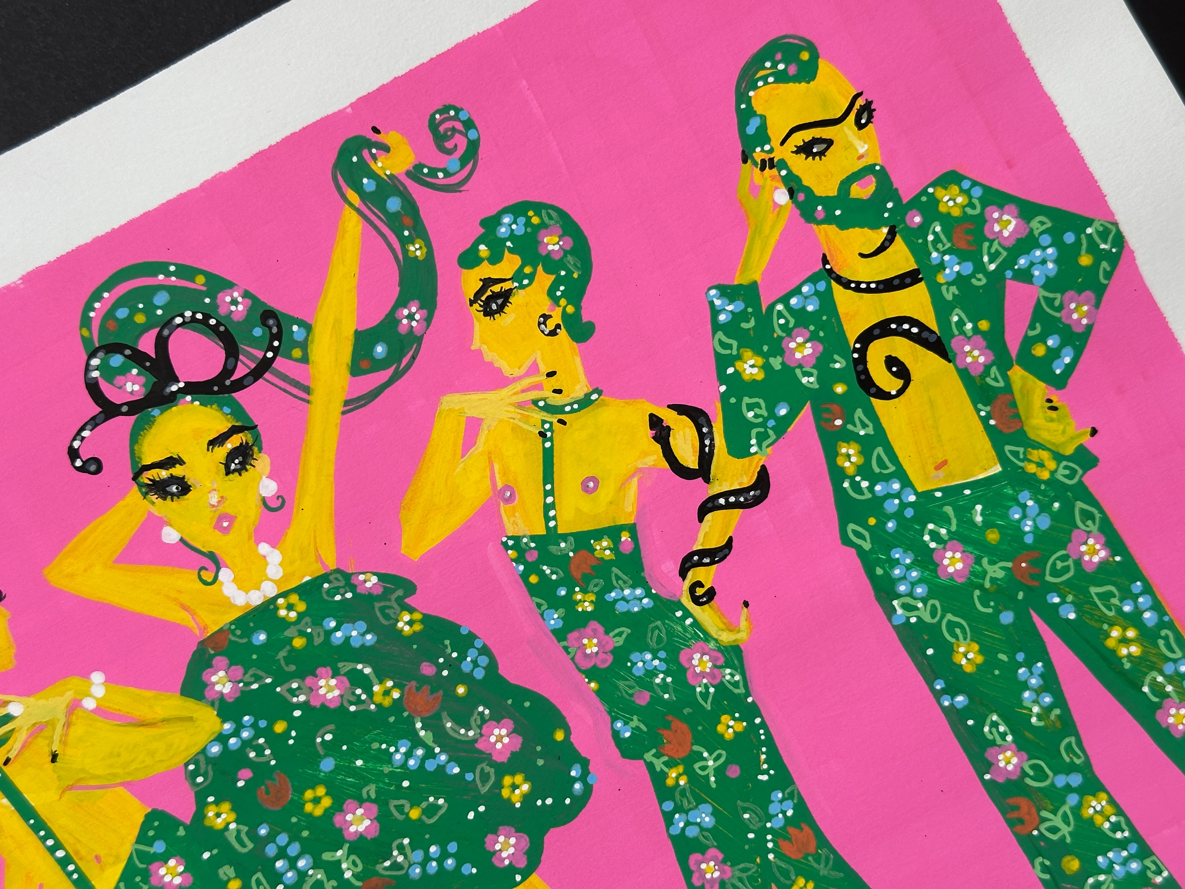 "Green Floral" Original Illustration - Image 5