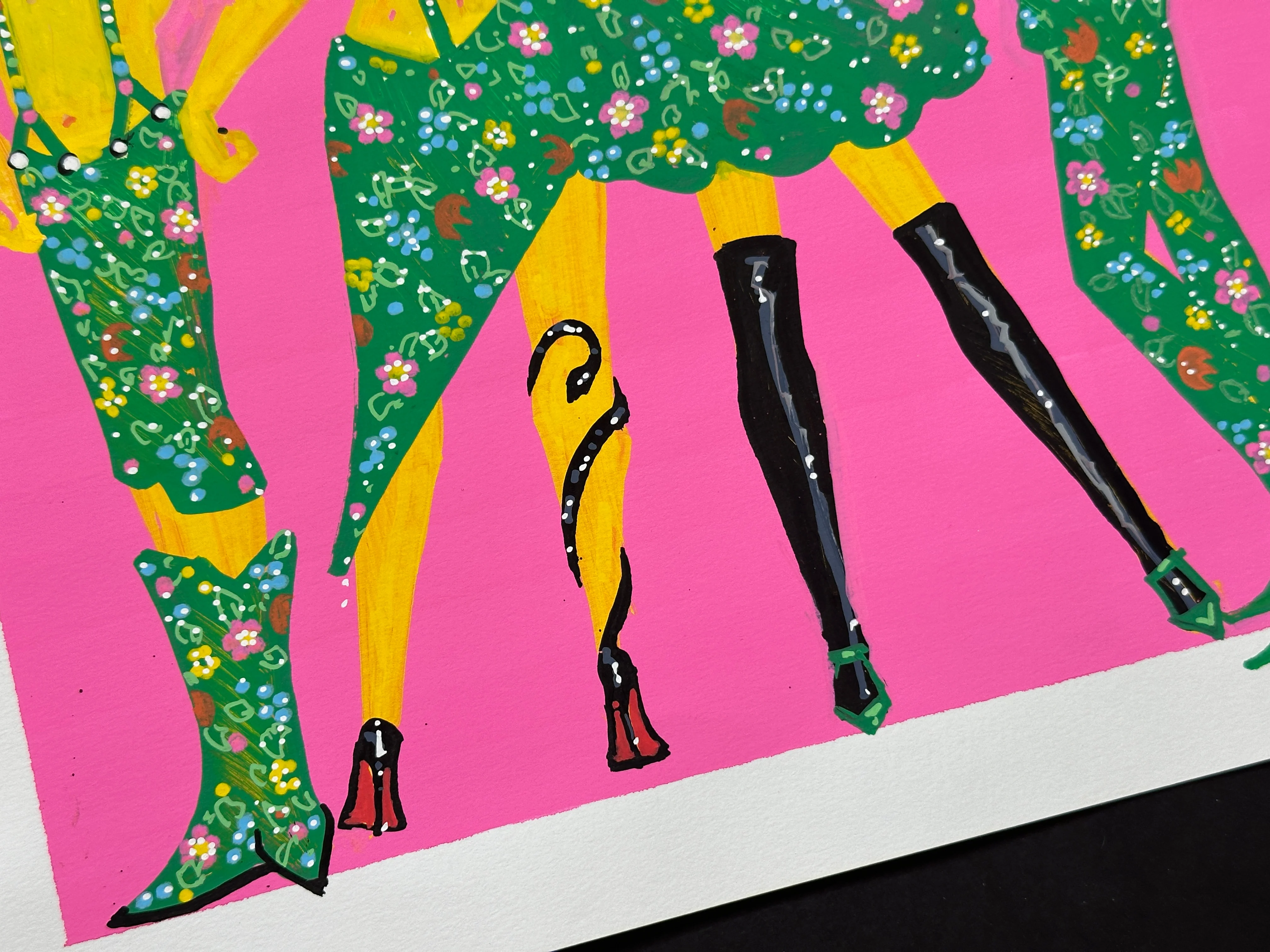 "Green Floral" Original Illustration - Image 6