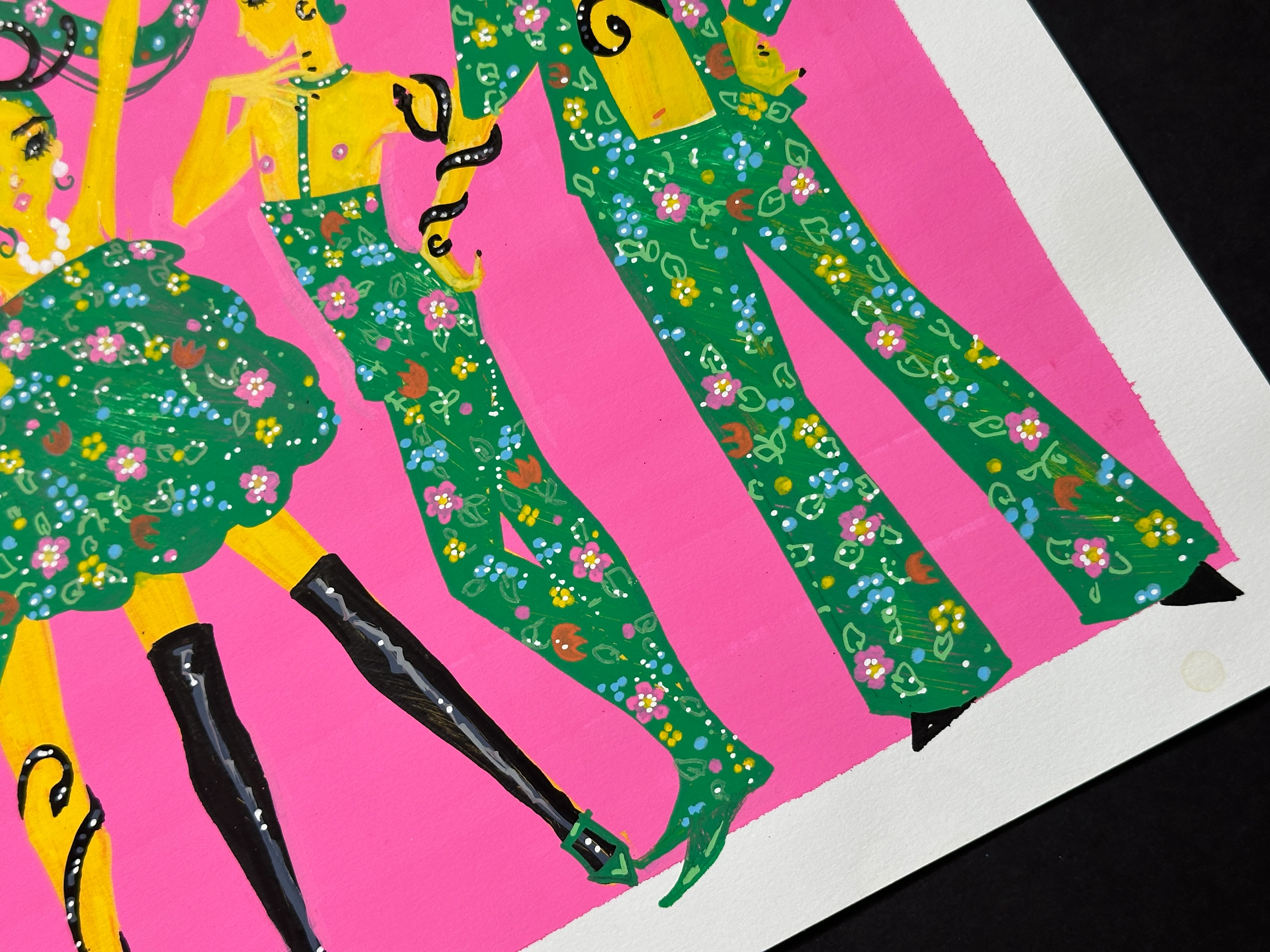 "Green Floral" Original Illustration - Image 7