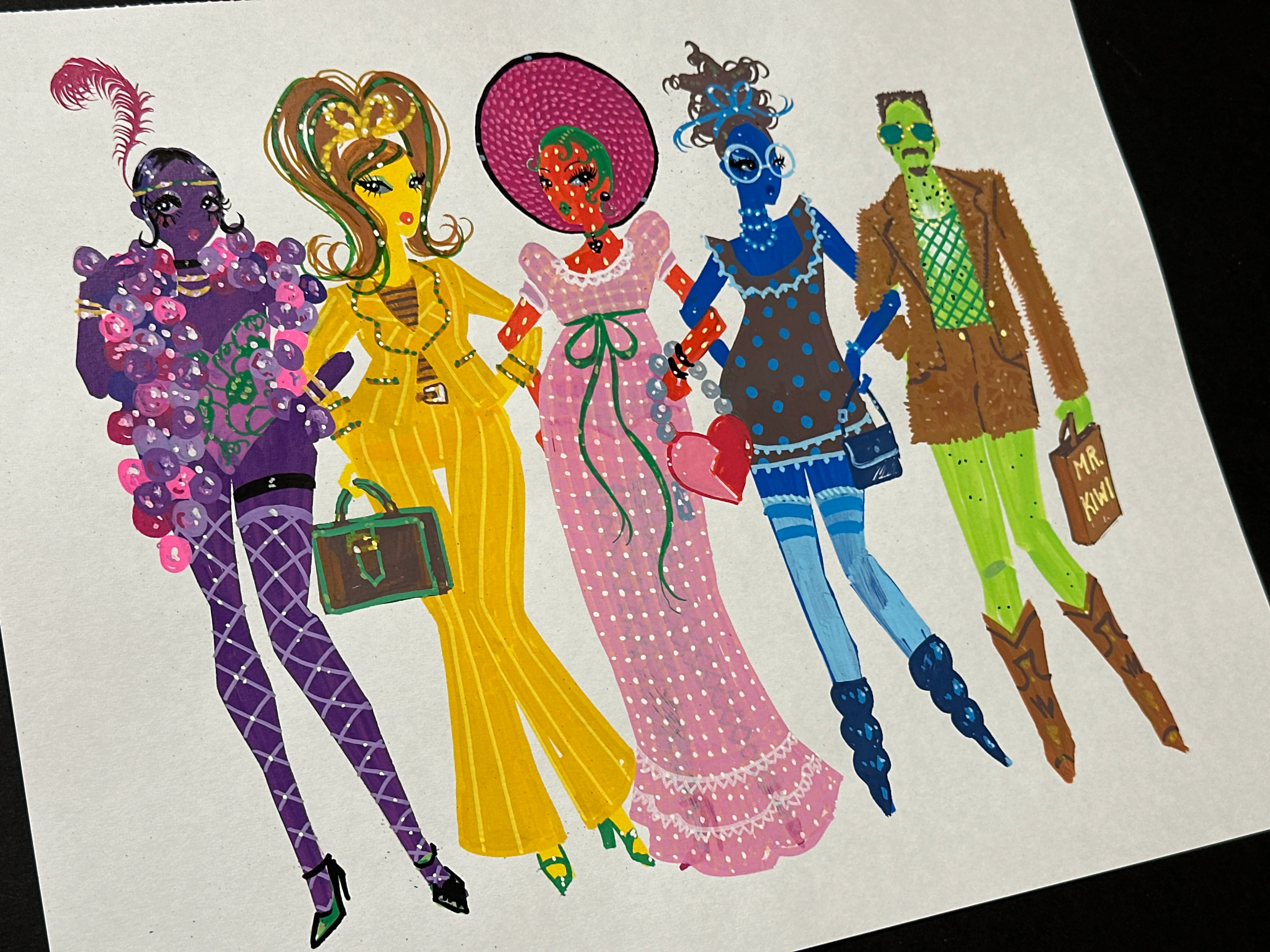 "Fruit Fashion" Original Illustration - Image 3