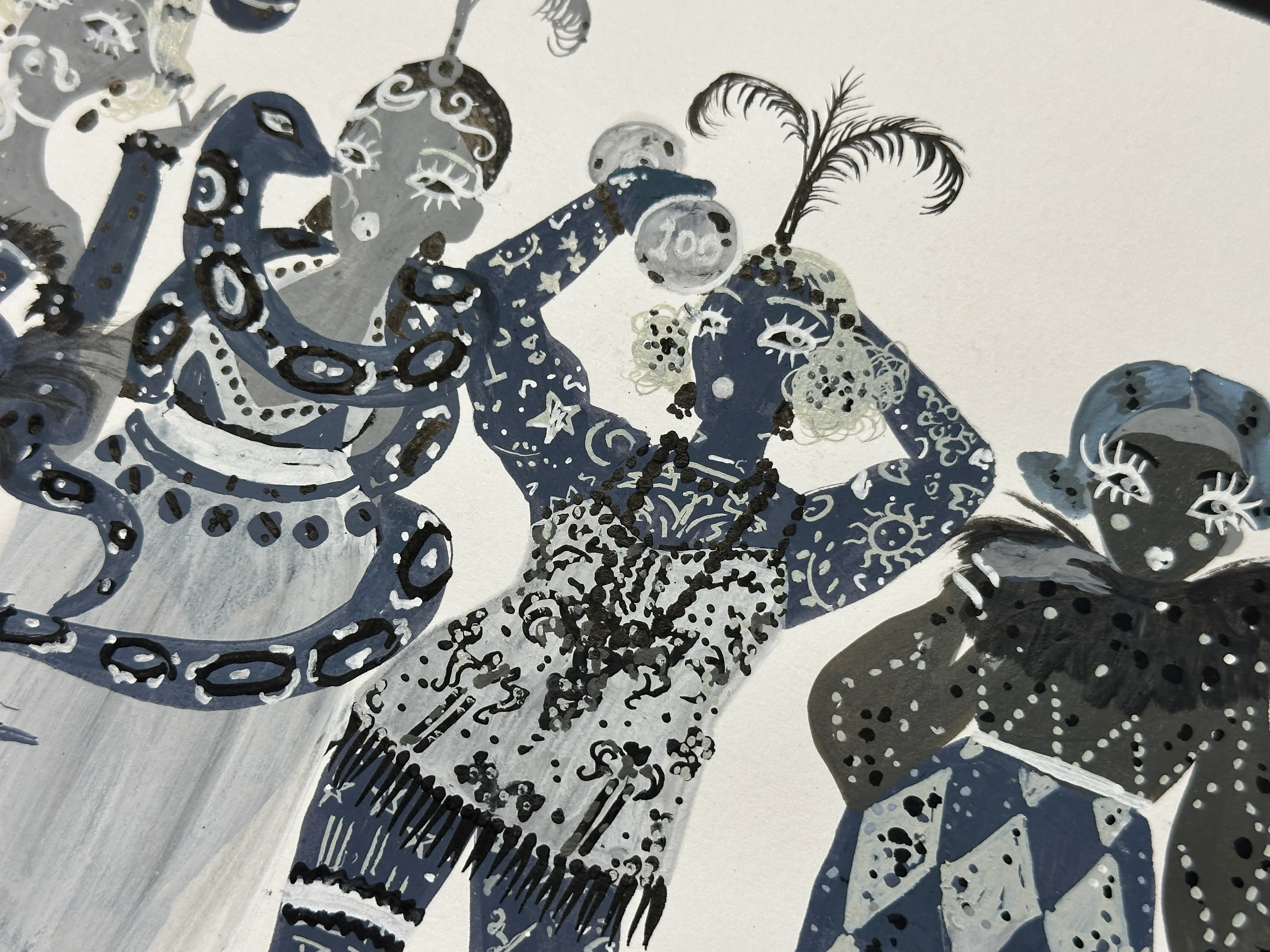 "Grayscale Circus" Original Illustration - Image 5