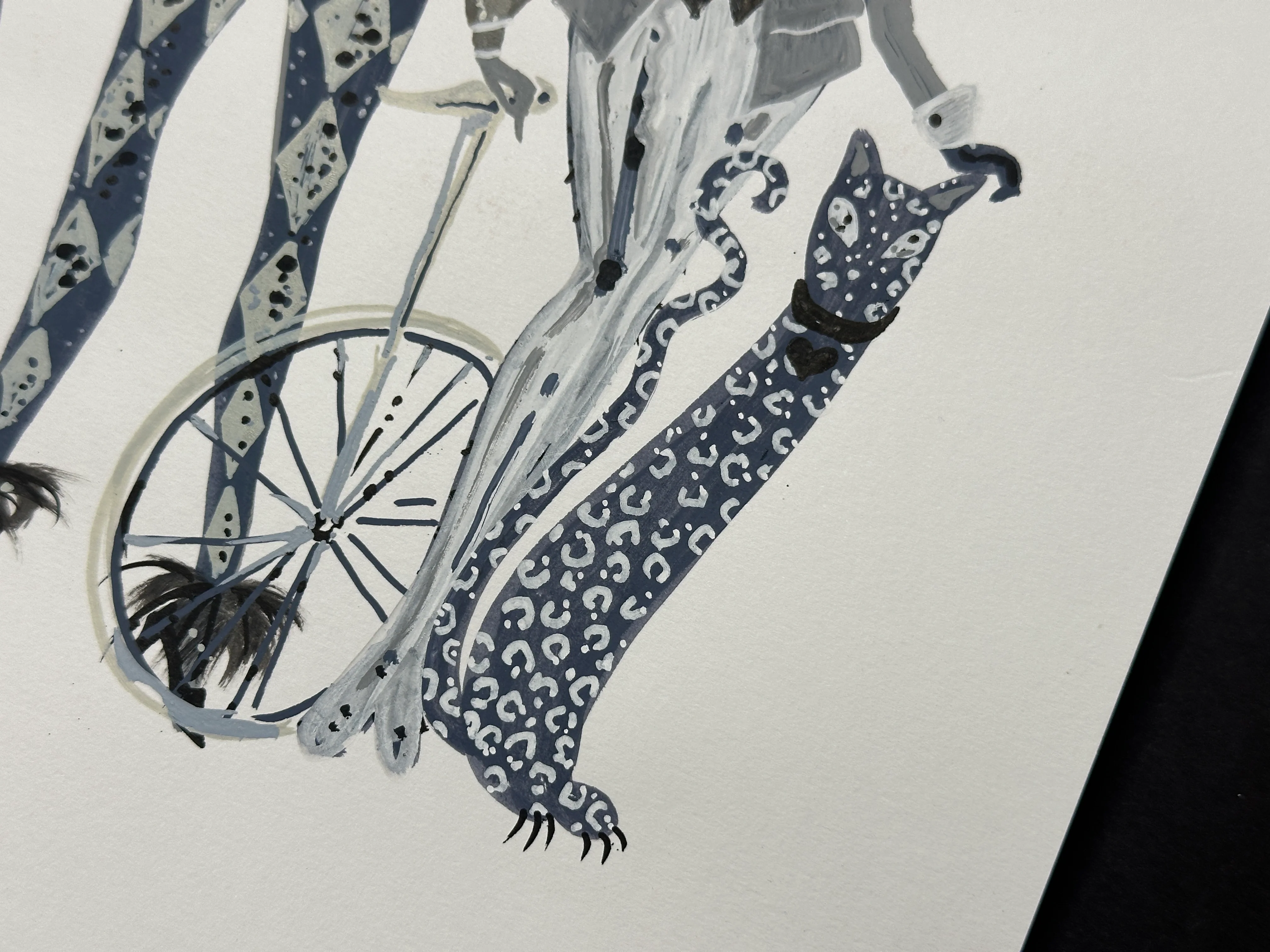 "Grayscale Circus" Original Illustration - Image 8