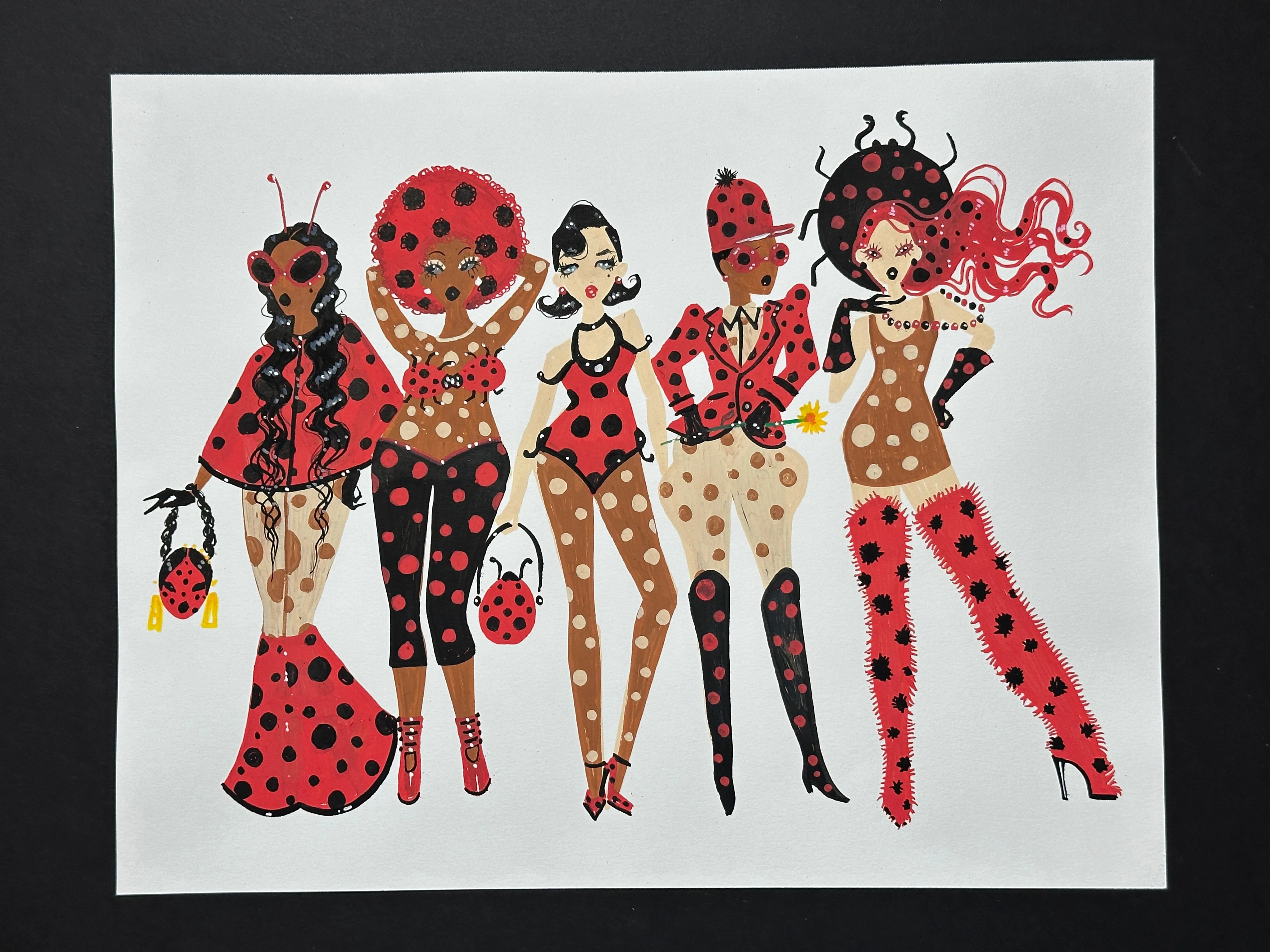 "Lady Bugs" Original Illustration