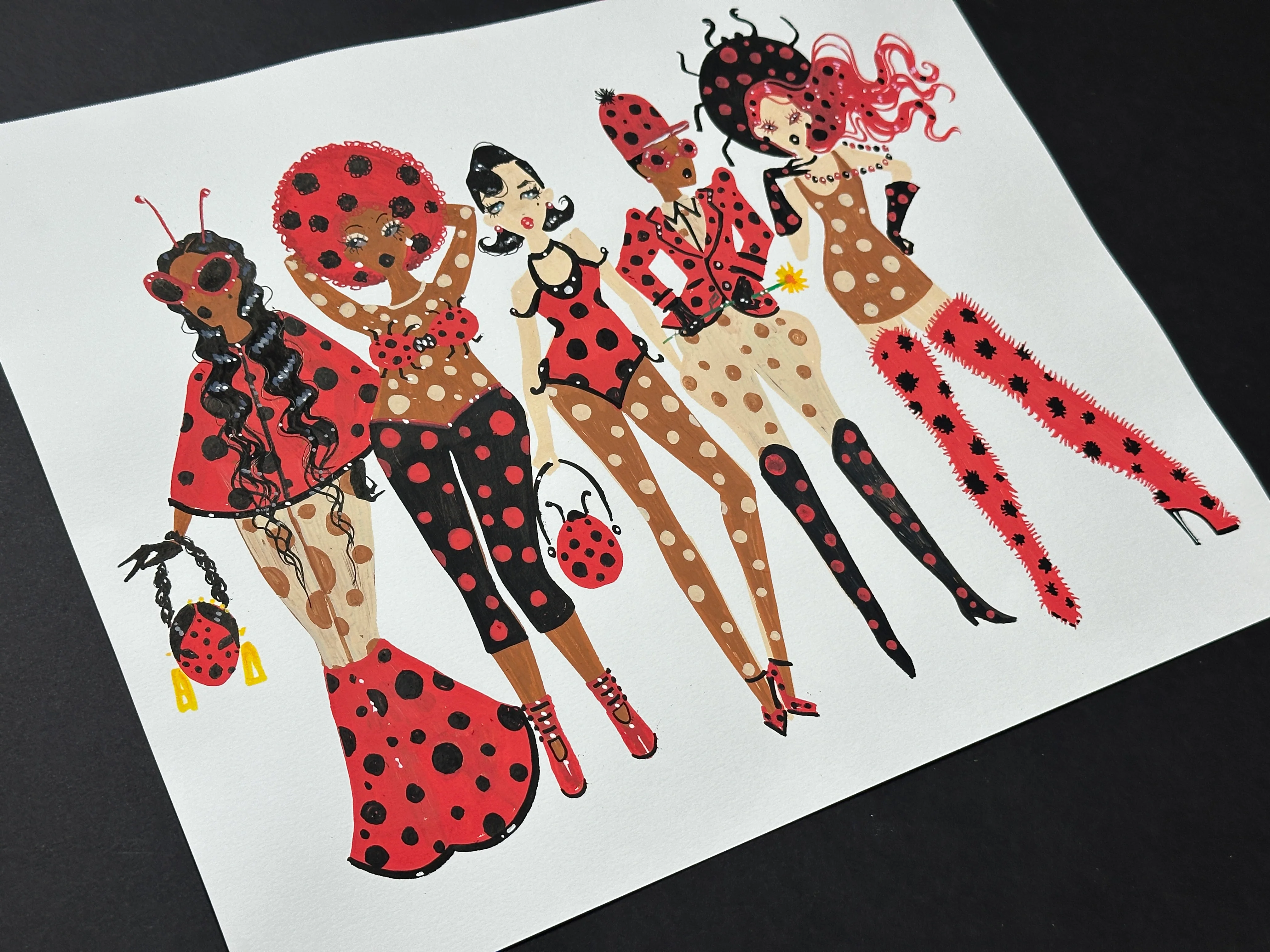 "Lady Bugs" Original Illustration - Image 2