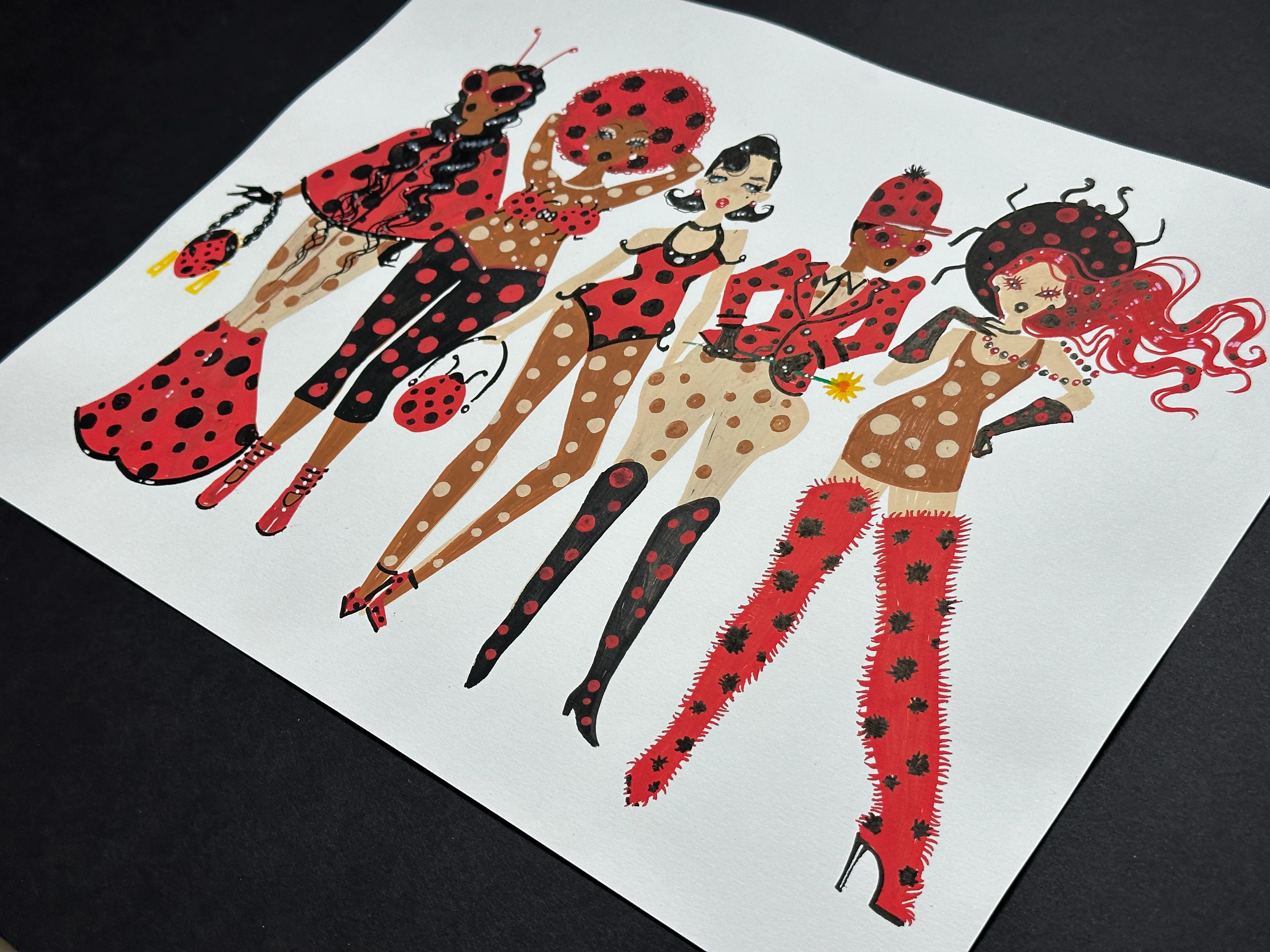 "Lady Bugs" Original Illustration - Image 3