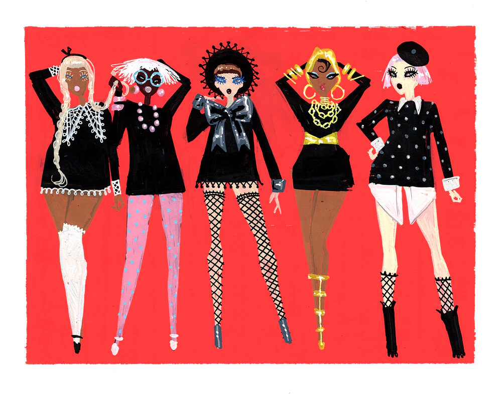 "Little Black Dress" Art Print