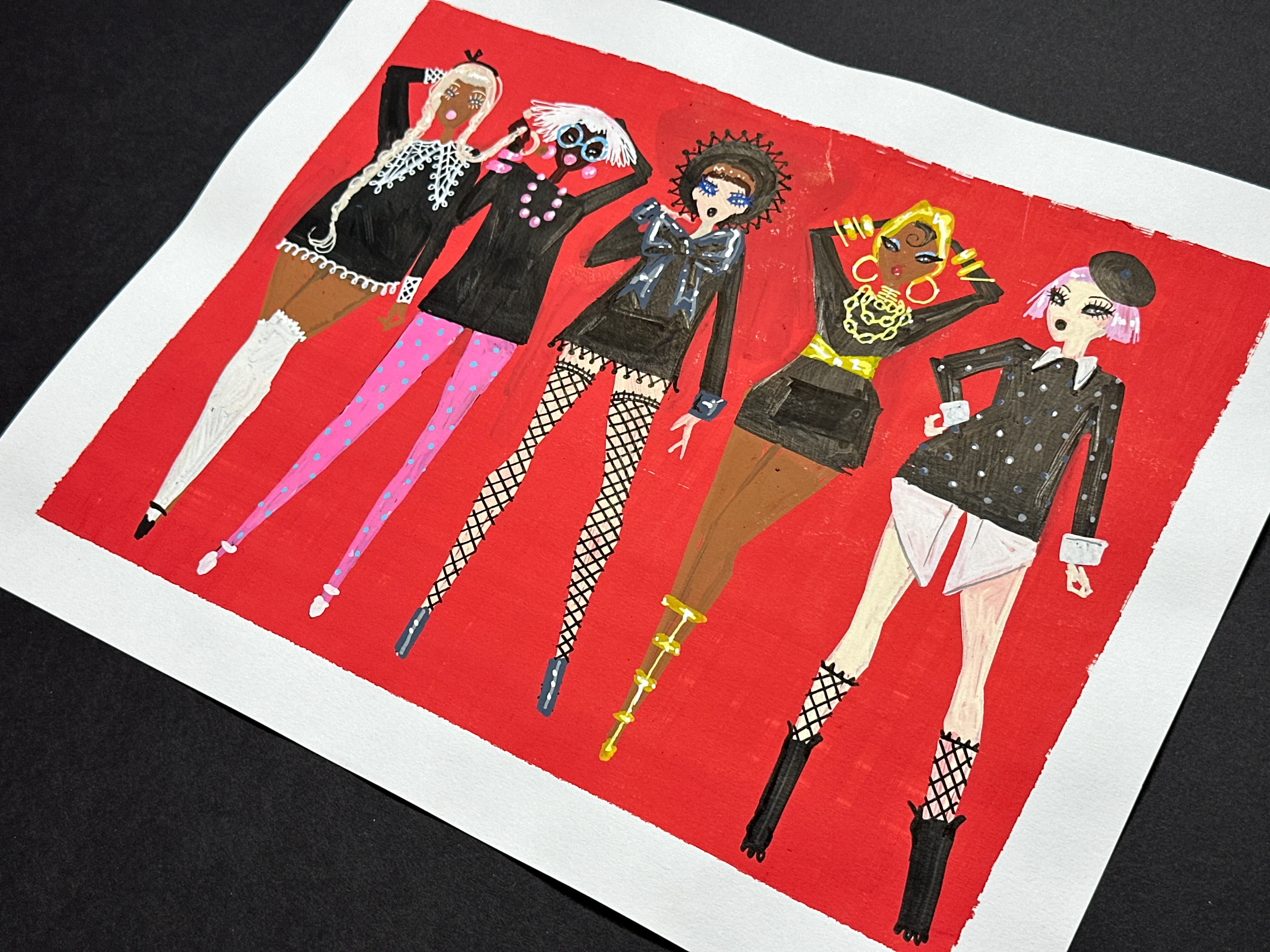 "Little Black Dress" Original Illustration - Image 3