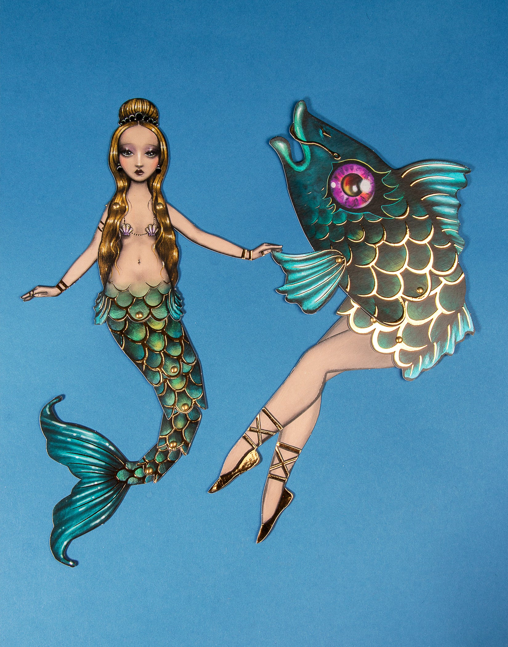 "The Mermaid Sisters" Paper Doll Kit - Image 5