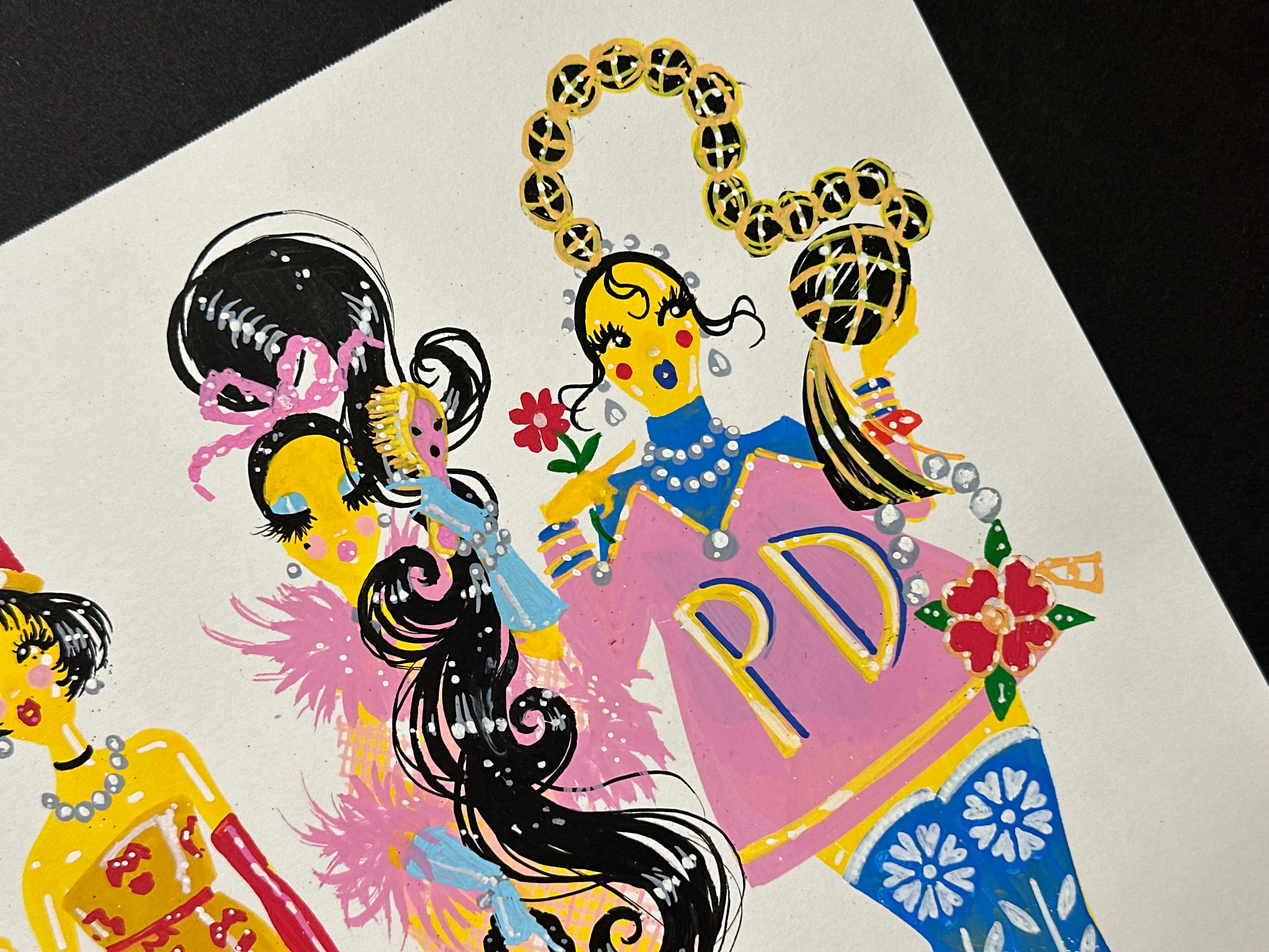 "Pidgin Doll Charms" Original Illustration - Image 6