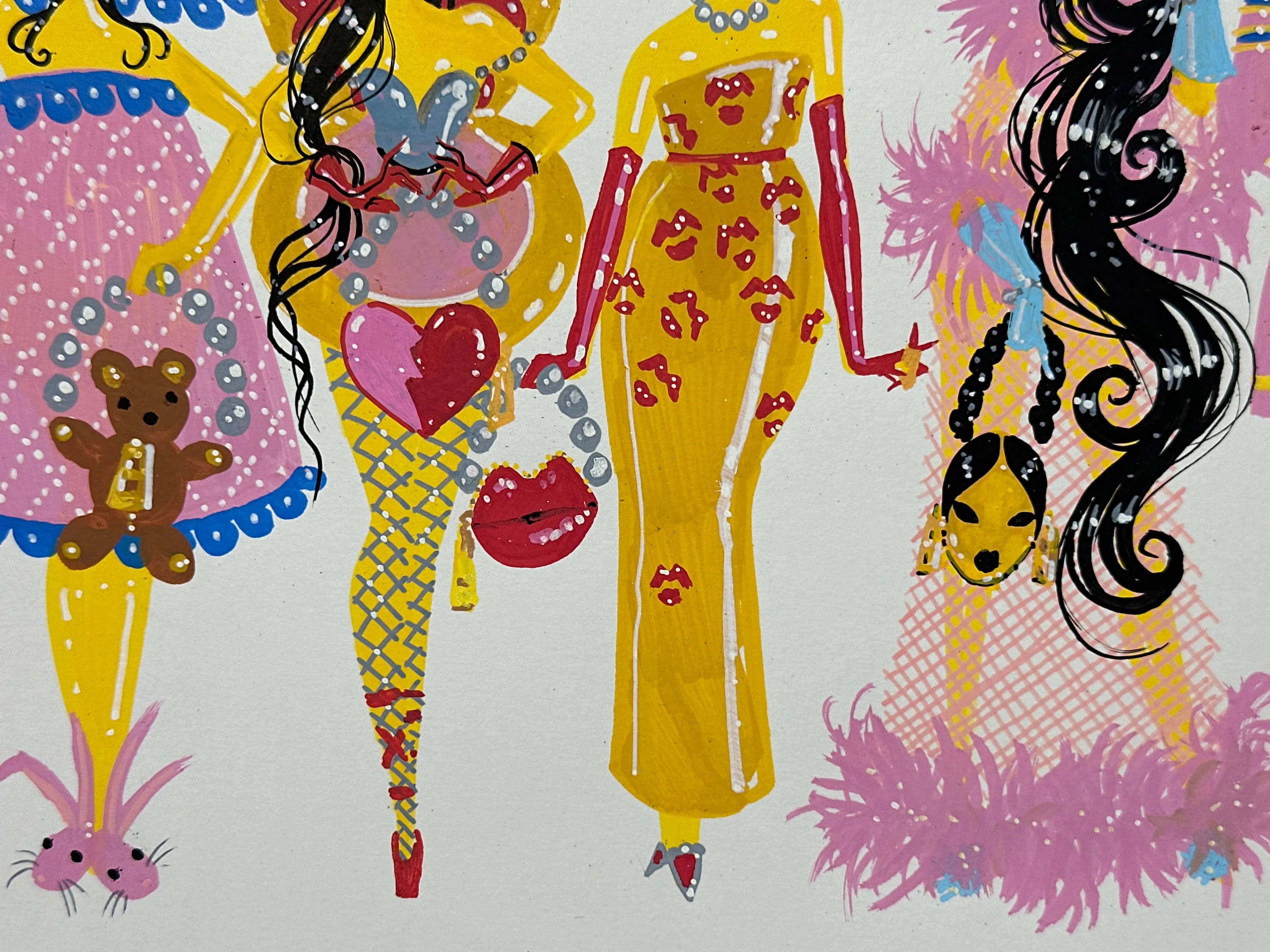 "Pidgin Doll Charms" Original Illustration - Image 8