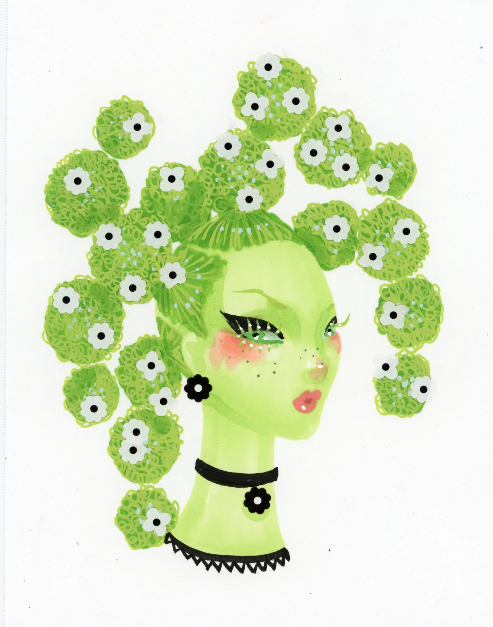 "Sticker Girl" Original Illustration